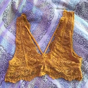 Bright orange bralette